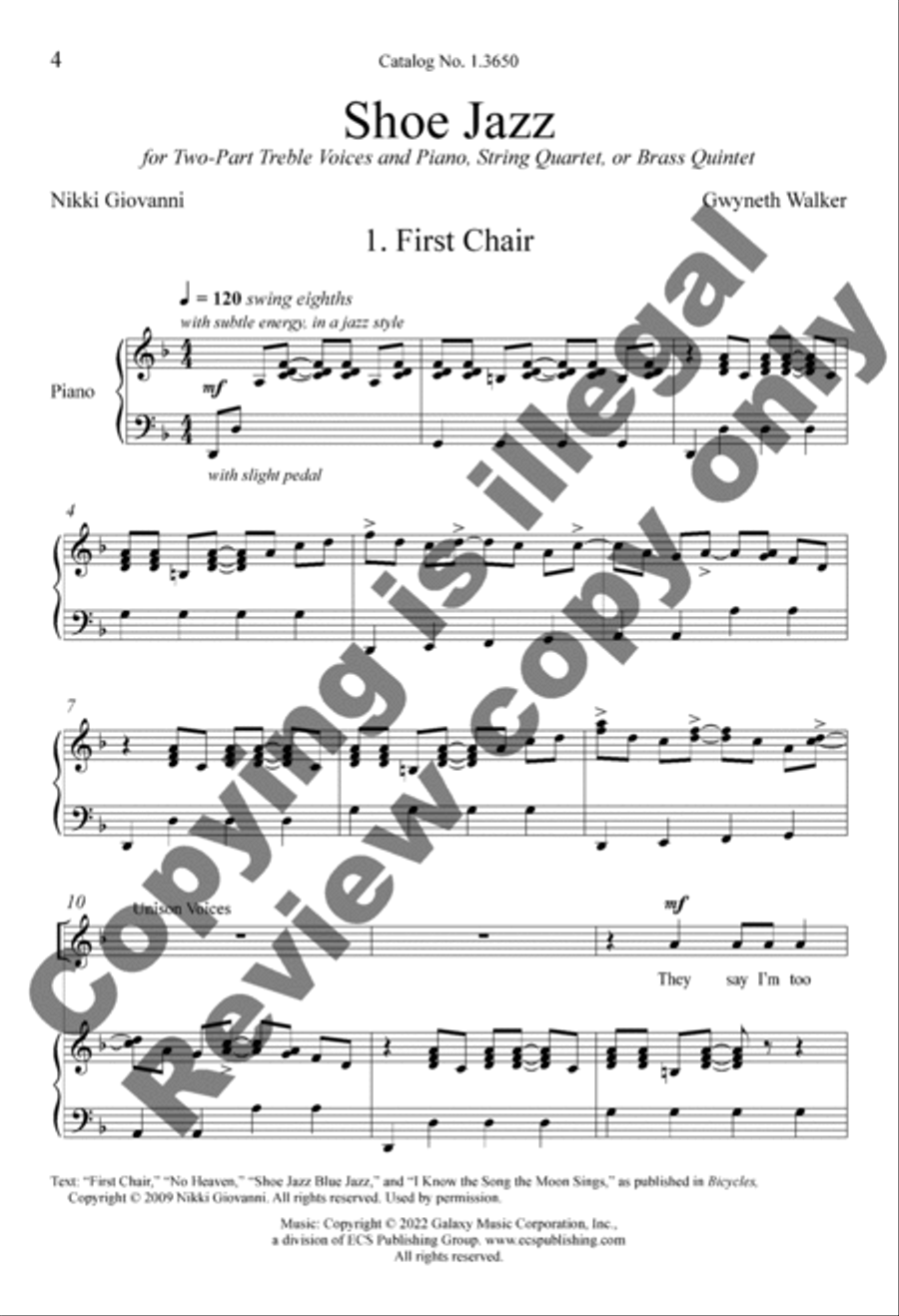 Shoe Jazz (Choral Score) Shoe Jazz (Choral Score) 2-Part scores gallery preview page 5