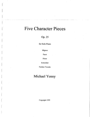 Five Character Pieces, op. 25