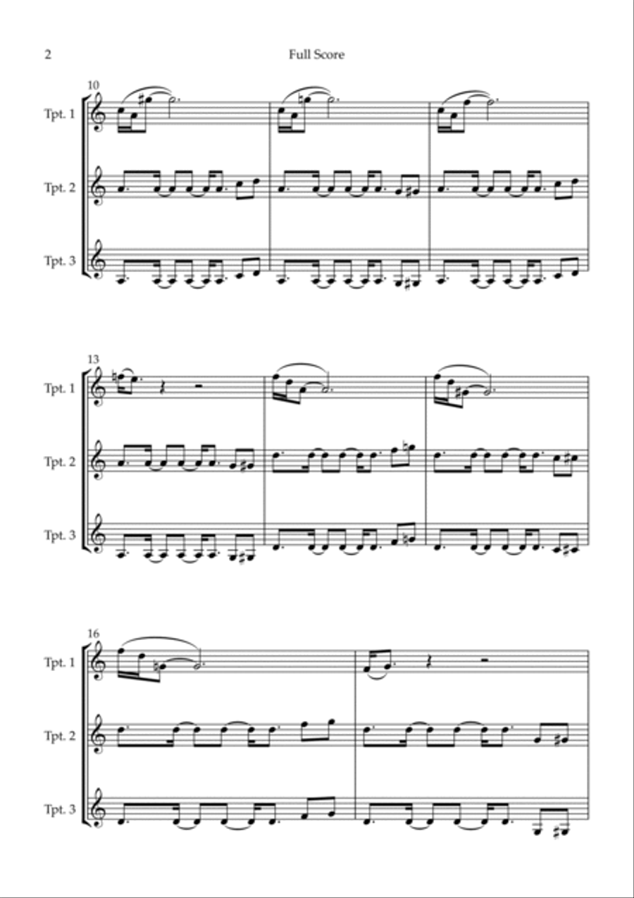 Mission: Impossible Theme Trumpet Trio scores gallery preview page 2