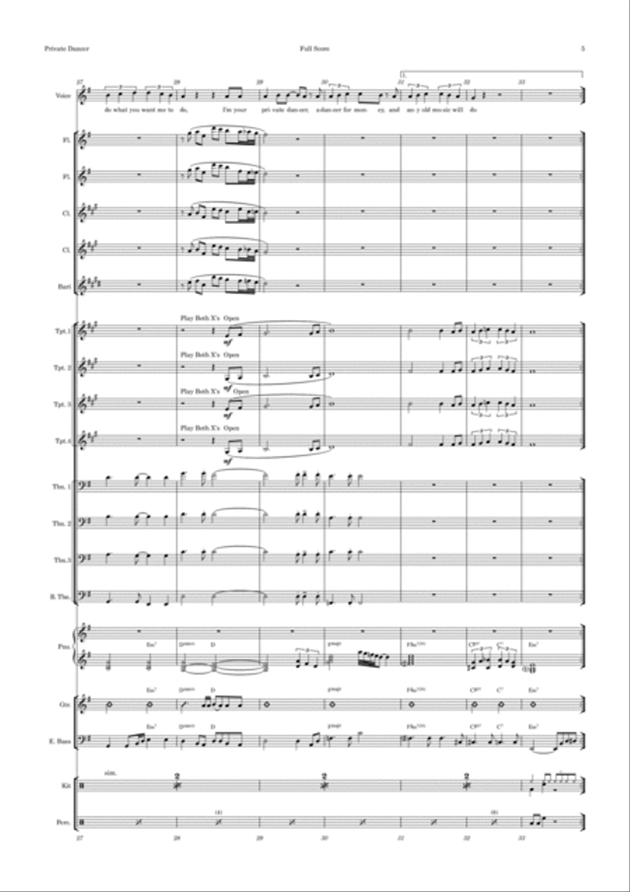 Private Dancer Jazz Ensemble scores gallery preview page 5