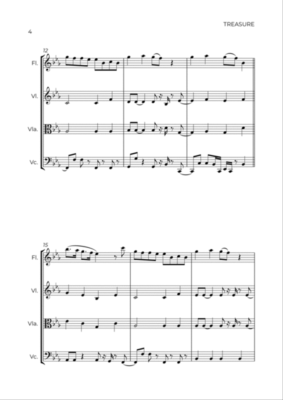 Treasure Treasure Flute scores gallery preview page 4