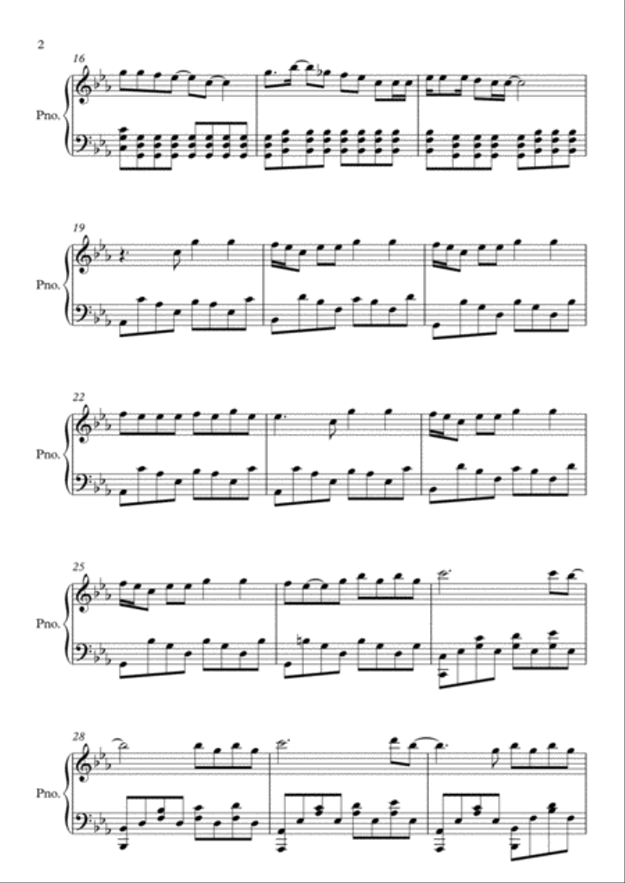 Rolling In The Deep Piano Solo scores gallery preview page 2