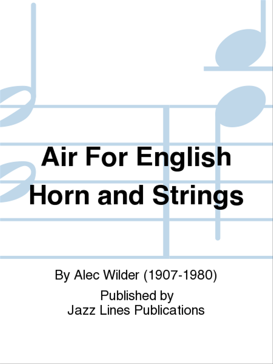 Air For English Horn and Strings String Orchestra scores gallery preview page 1