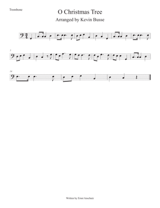 O Christmas Tree (Easy key of C) Trombone