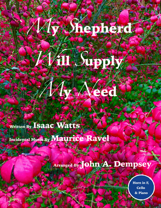 Book cover for My Shepherd Will Supply My Need (Psalm 23): Trio for Horn in F, Cello and Piano