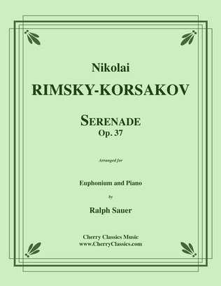 Book cover for Serenade, Op. 37 for Euphonium & Piano