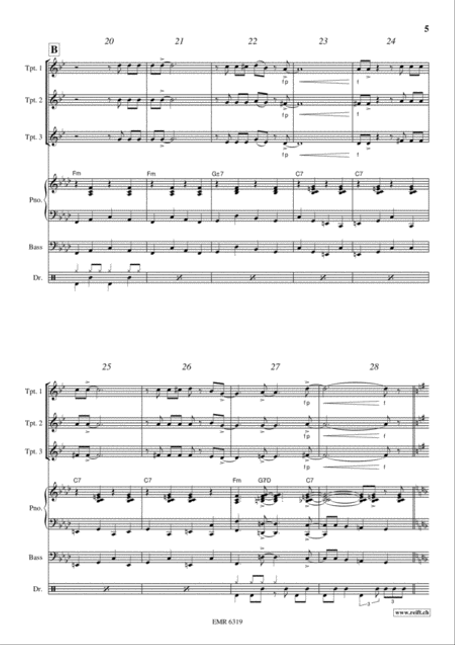 St. Louis Blues Trumpet Trio scores gallery preview page 5