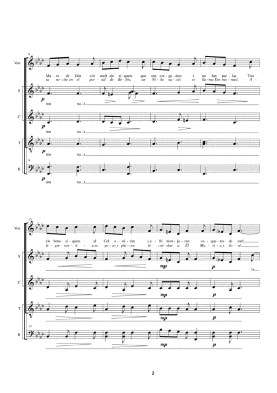 Cançó de bressol 4-Part scores gallery preview page 4