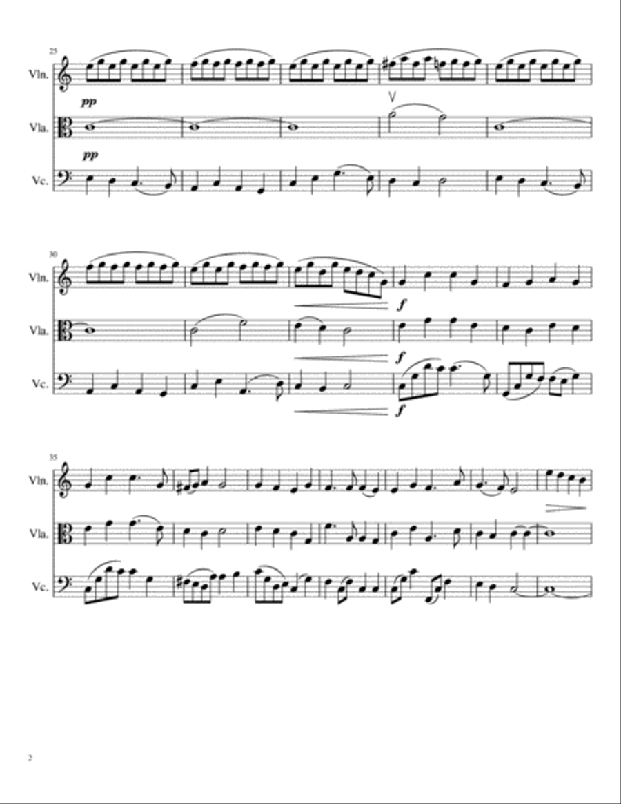 'Tis So Sweet to Trust in Jesus String Trio scores gallery preview page 2