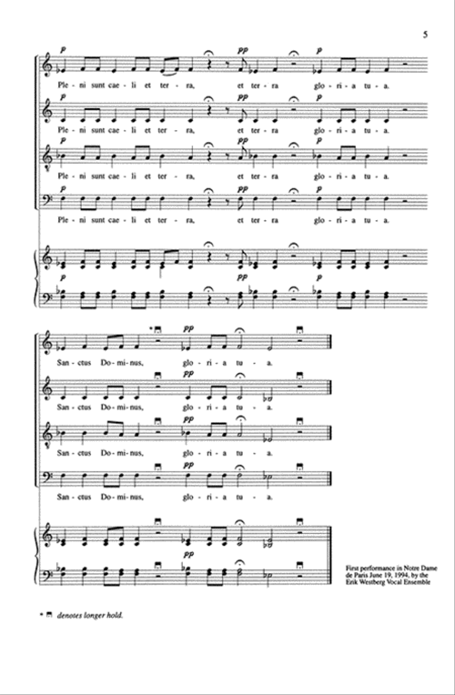 Sanctus (SATB) 4-Part scores gallery preview page 4