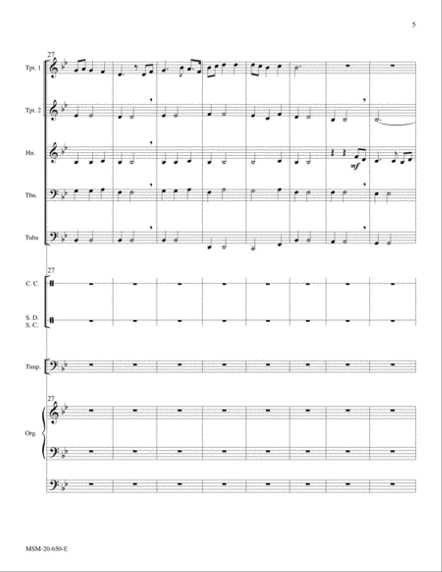 Fanfare On Thaxted Fanfare On Thaxted Organ scores gallery preview page 5