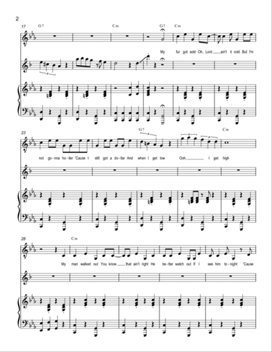 When I Get Low I Get High Voice scores gallery preview page 2