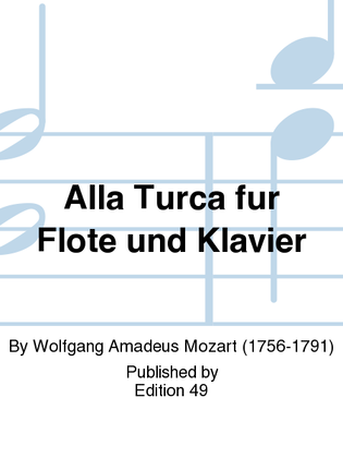 Book cover for Alla Turca fur Flote und Klavier
