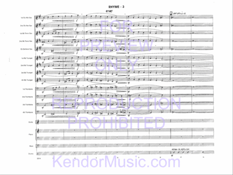 Rhyme (Full Score) Jazz Ensemble scores gallery preview page 5