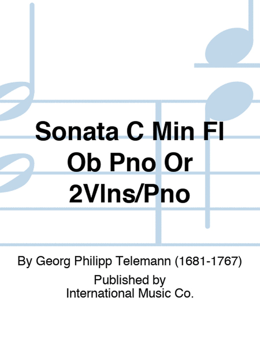 Sonata C Min Fl Ob Pno Or 2Vlns/Pno
