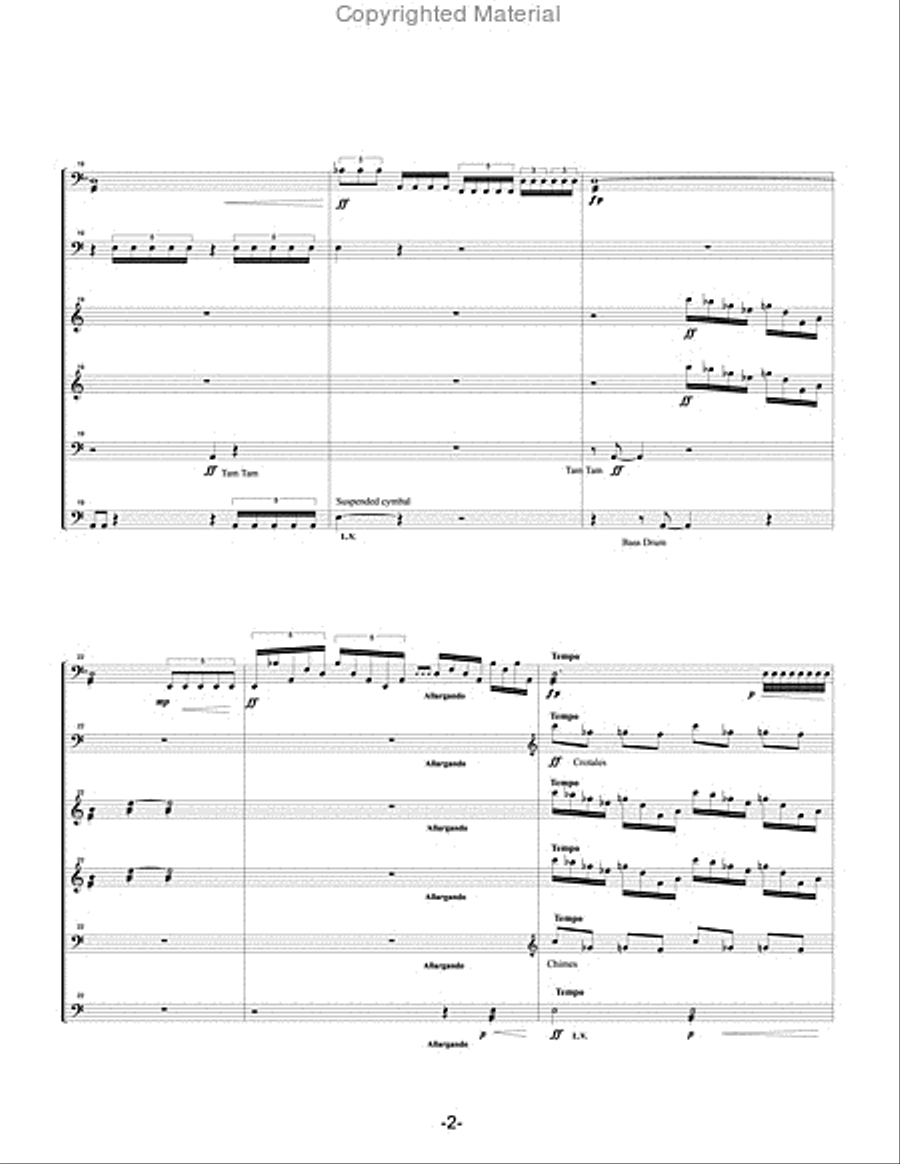Recitative and Scherzo Percussion Ensemble scores gallery preview page 3