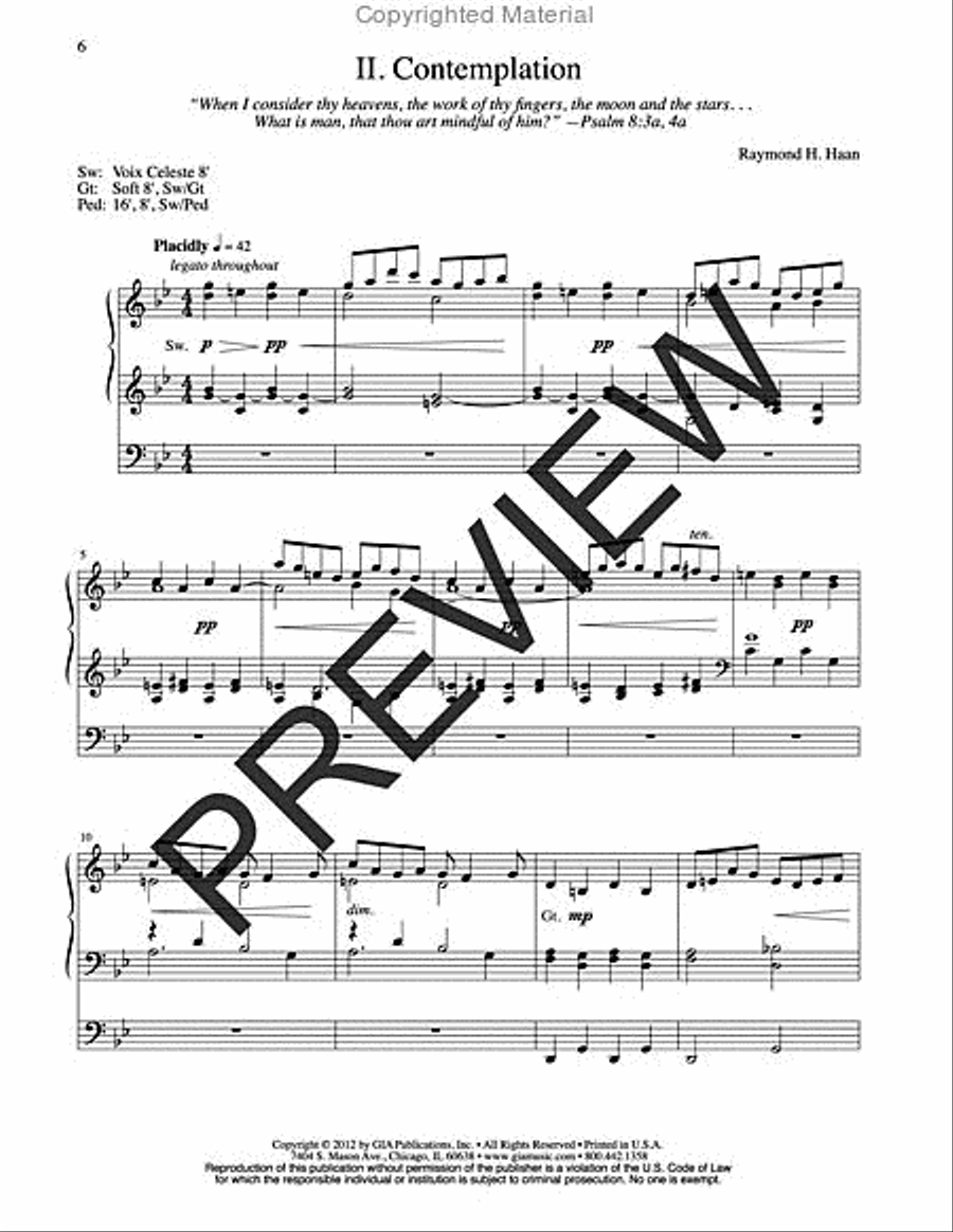Three Psalm Preludes Organ scores gallery preview page 6