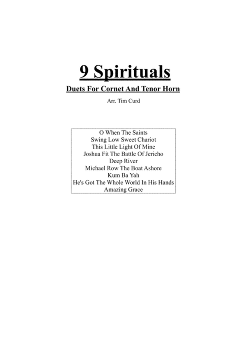 9 Spirituals, Duets For Cornet And Tenor Horn image number null