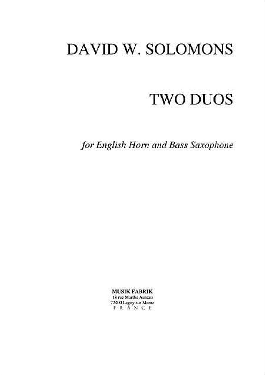 Two Duos English Horn scores gallery preview page 1