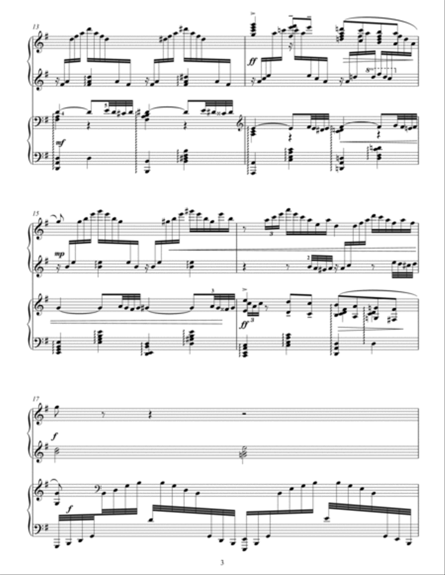 Pas de deux from The Nutcracker 1 Piano, 4-Hands scores gallery preview page 3
