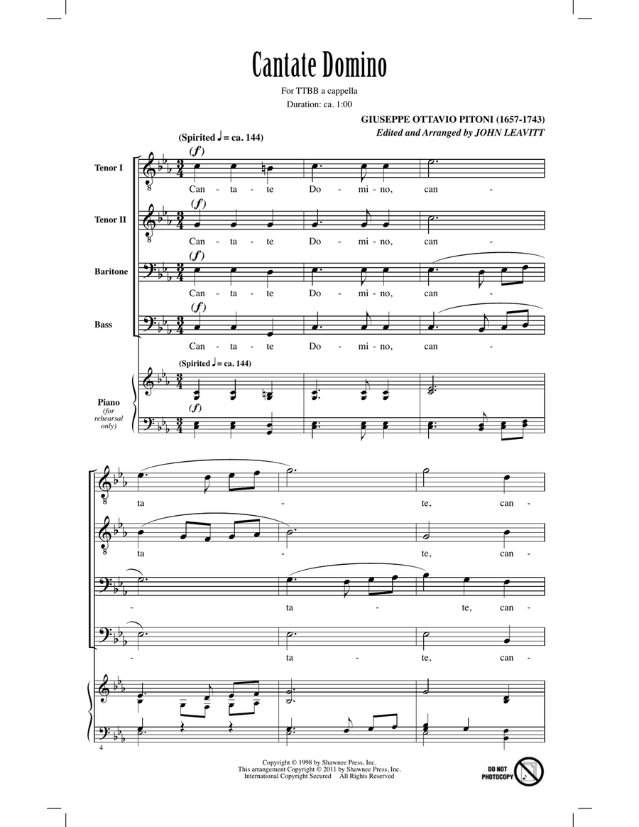 Cantate Domino Cantate Domino TTBB scores gallery preview page 1