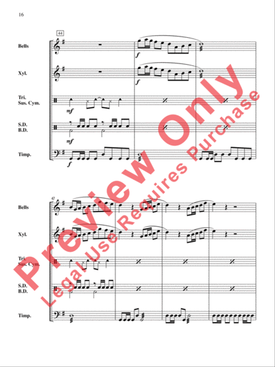 The Anthony J. Cirone Intermediate Percussion Ensemble Collection Percussion Ensemble scores gallery preview page 17