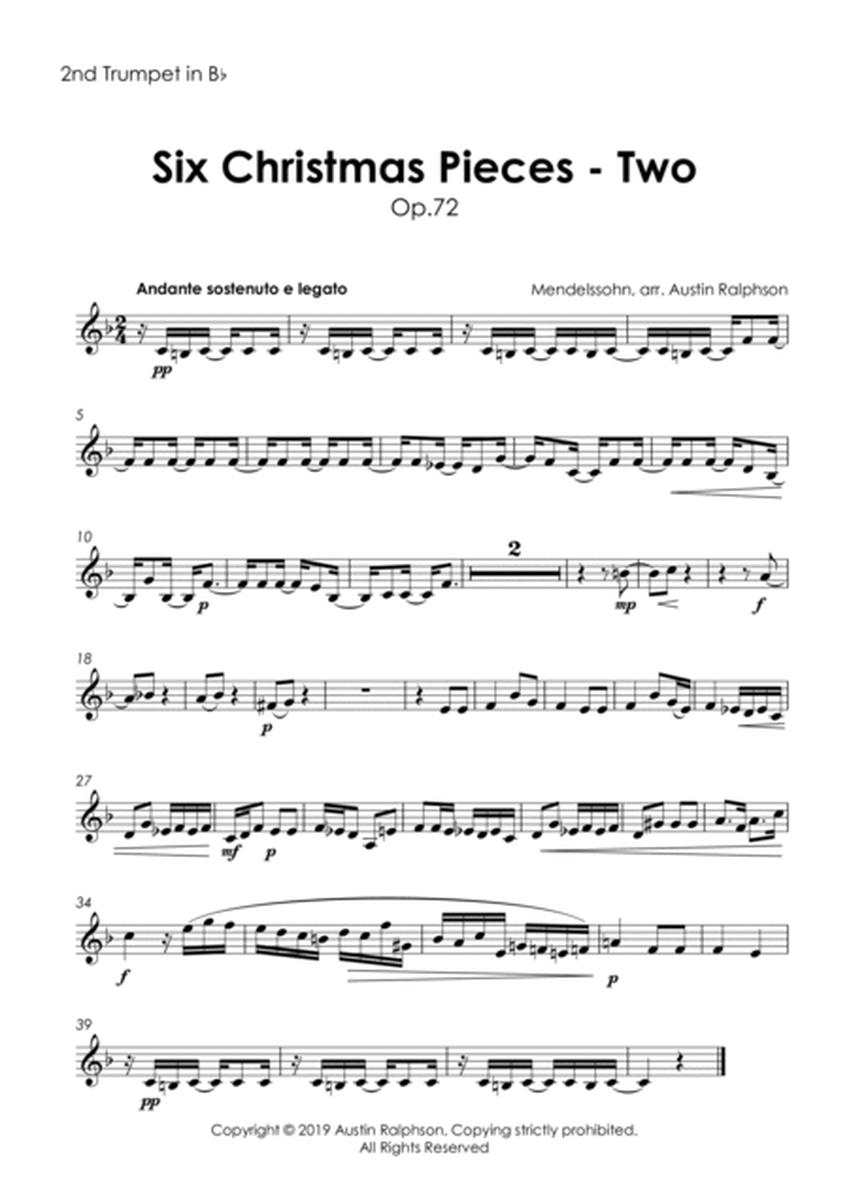 Six Christmas Pieces (Sechs Kinderstücke für das Pianoforte) Op.72: Number 2 of 6 - brass quintet image number null
