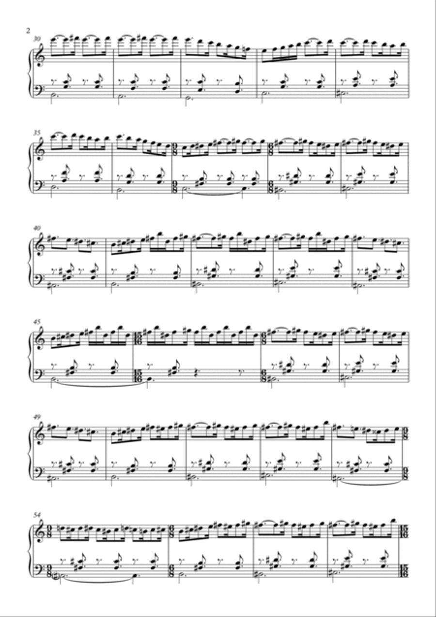Becalmed Beyond Scarborough Piano Solo scores gallery preview page 3