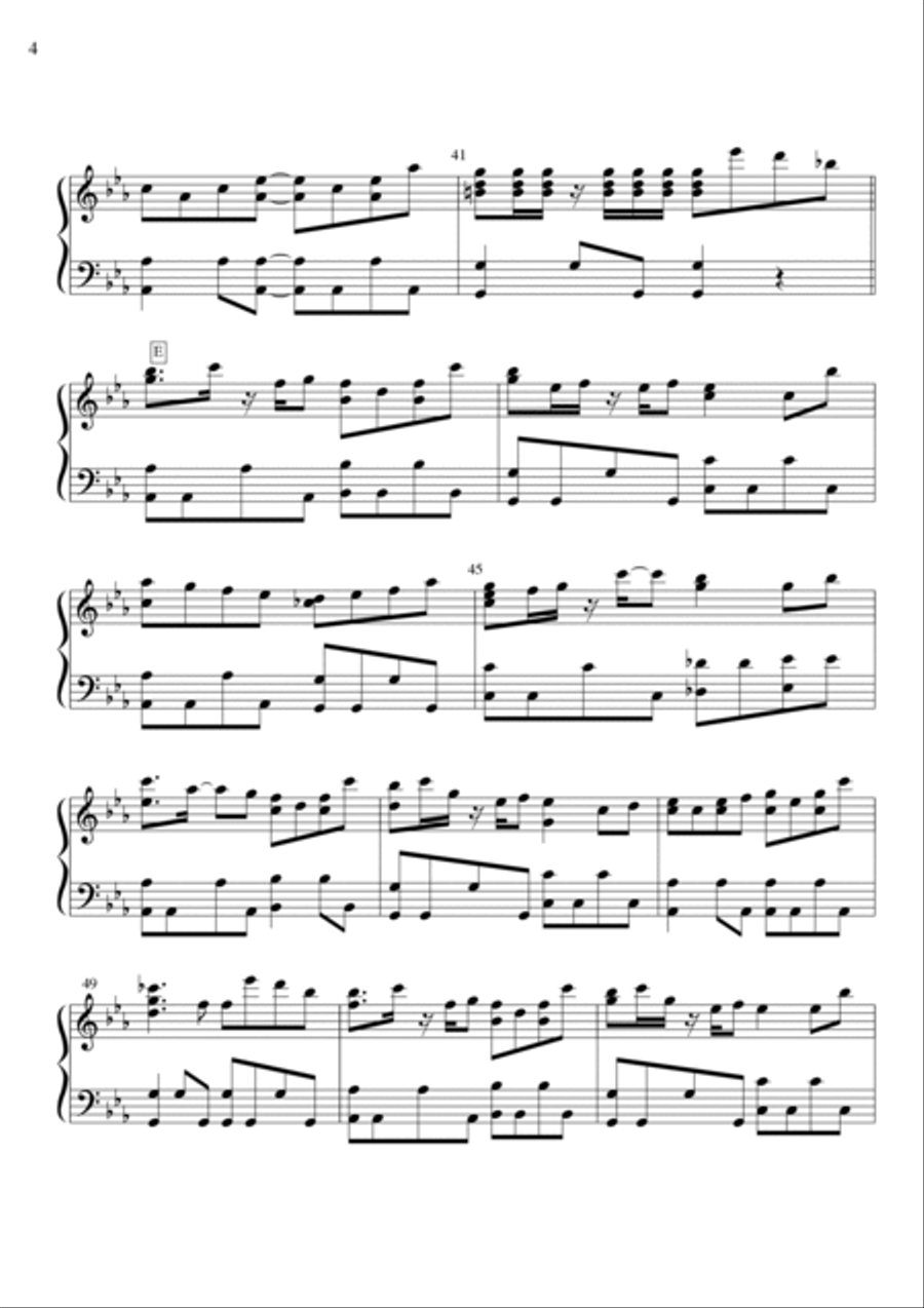 Yoruni Kakeru Piano Solo scores gallery preview page 4