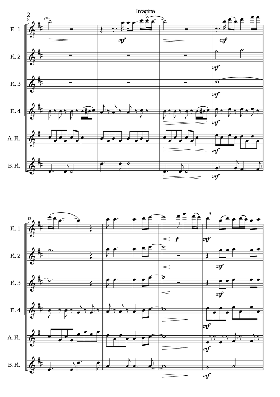 Imagine Woodwind Ensemble scores gallery preview page 2