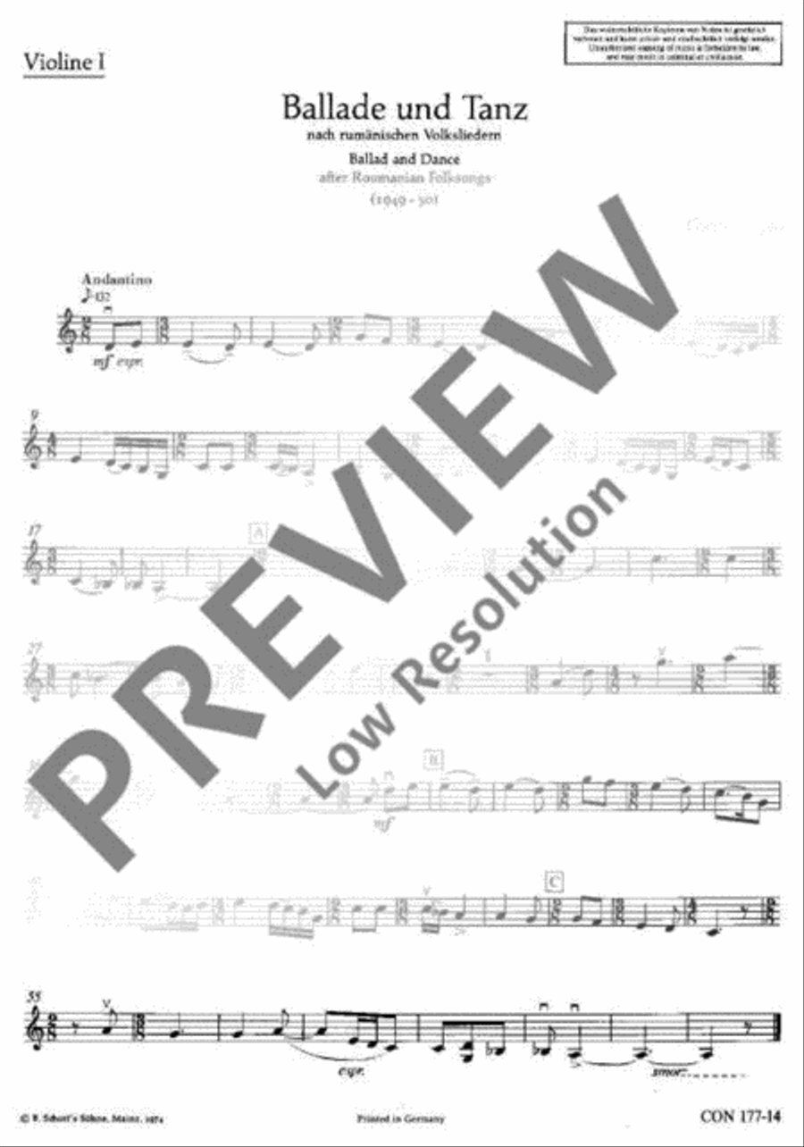 Ballade und Tanz Violin scores gallery preview page 2