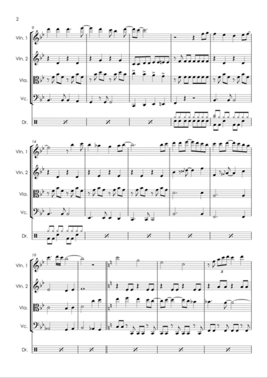 I Wish It Could Be Christmas Every Day String Quartet scores gallery preview page 4