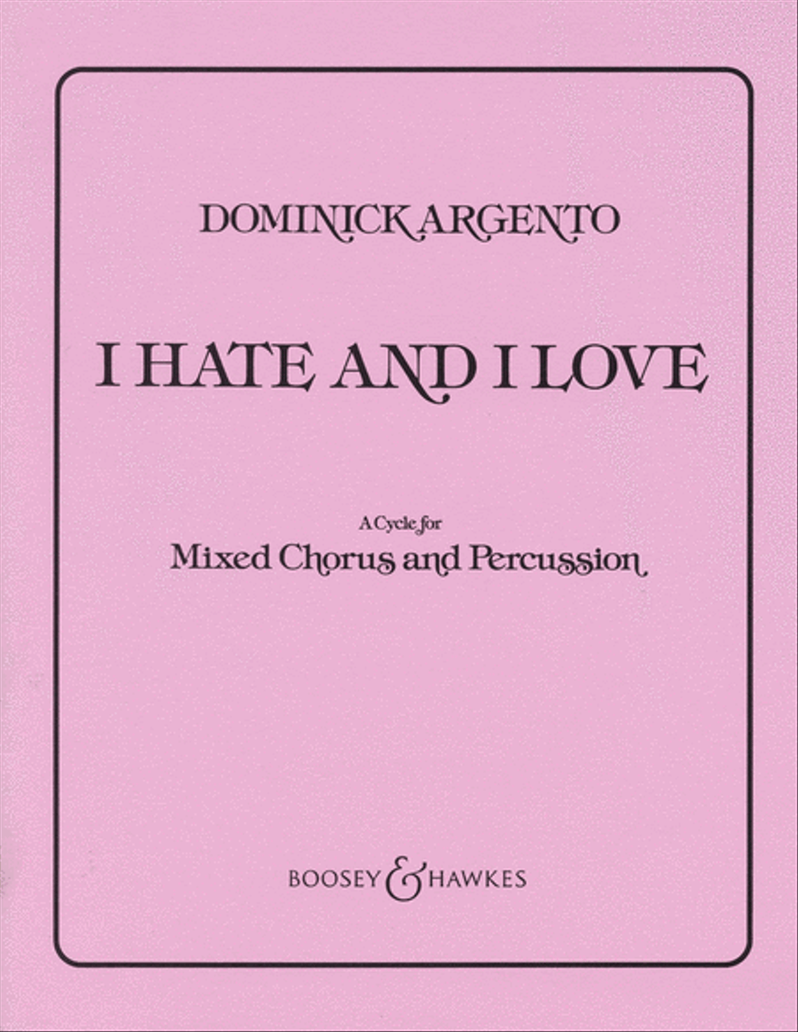 Book cover for I Hate and I Love