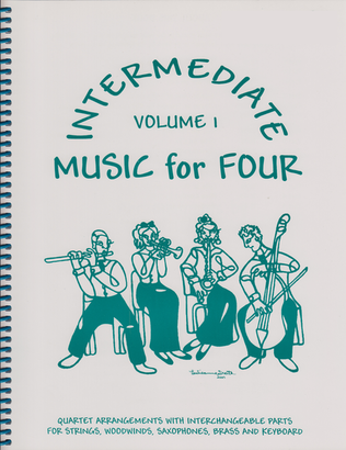 Book cover for Intermediate Music for Four, Volume 1, Set of Parts for String Quartet