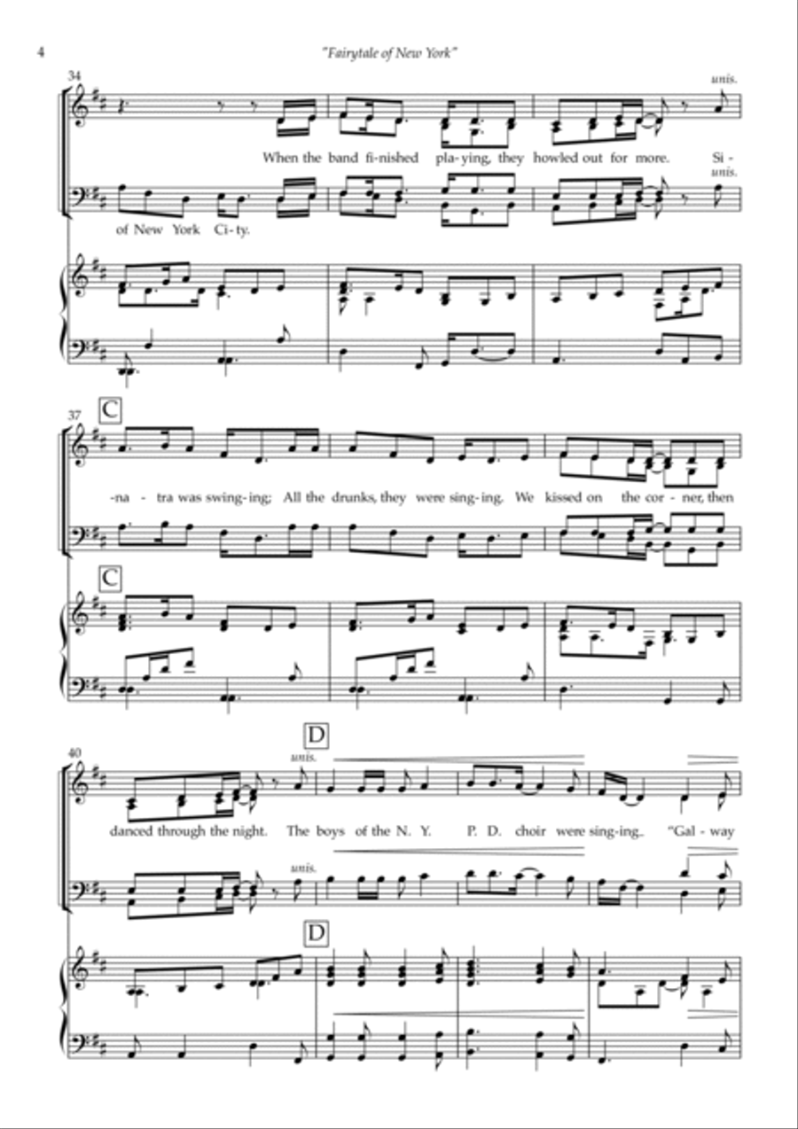 Fairytale Of New York Fairytale Of New York 4-Part scores gallery preview page 6
