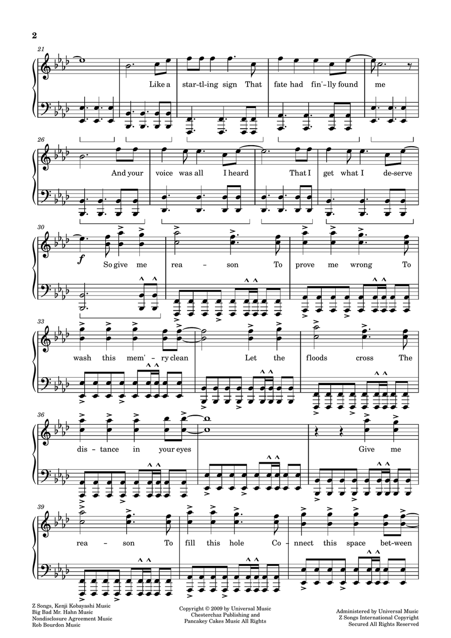 New Divide Piano Solo scores gallery preview page 2