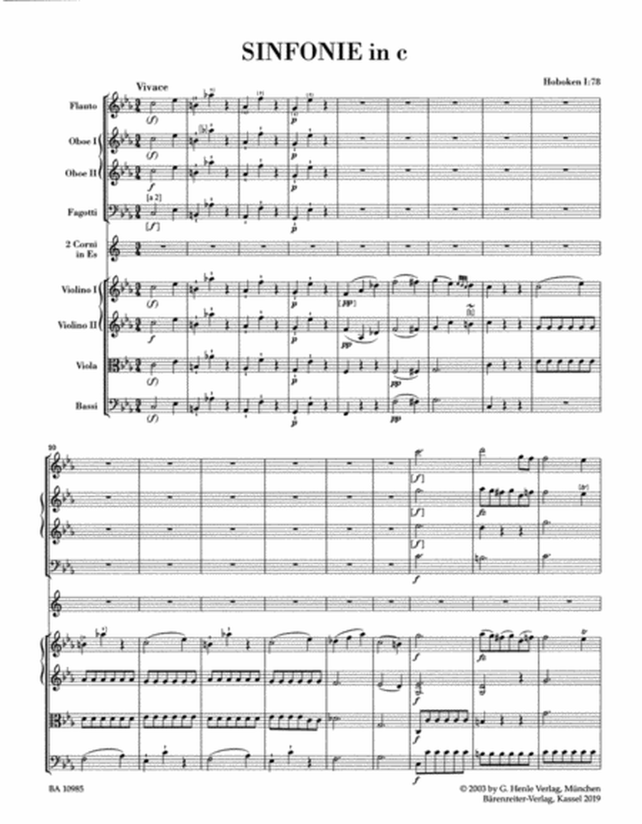 Symphony in C minor Hob I:78
