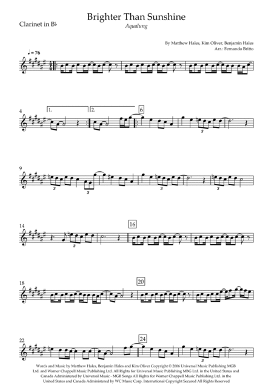 Brighter Than Sunshine Small Ensemble scores gallery preview page 4