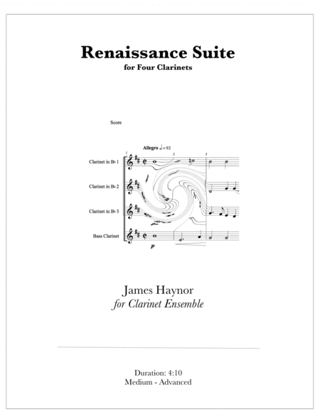 Renaissance Suite for Four Clarinets image number null