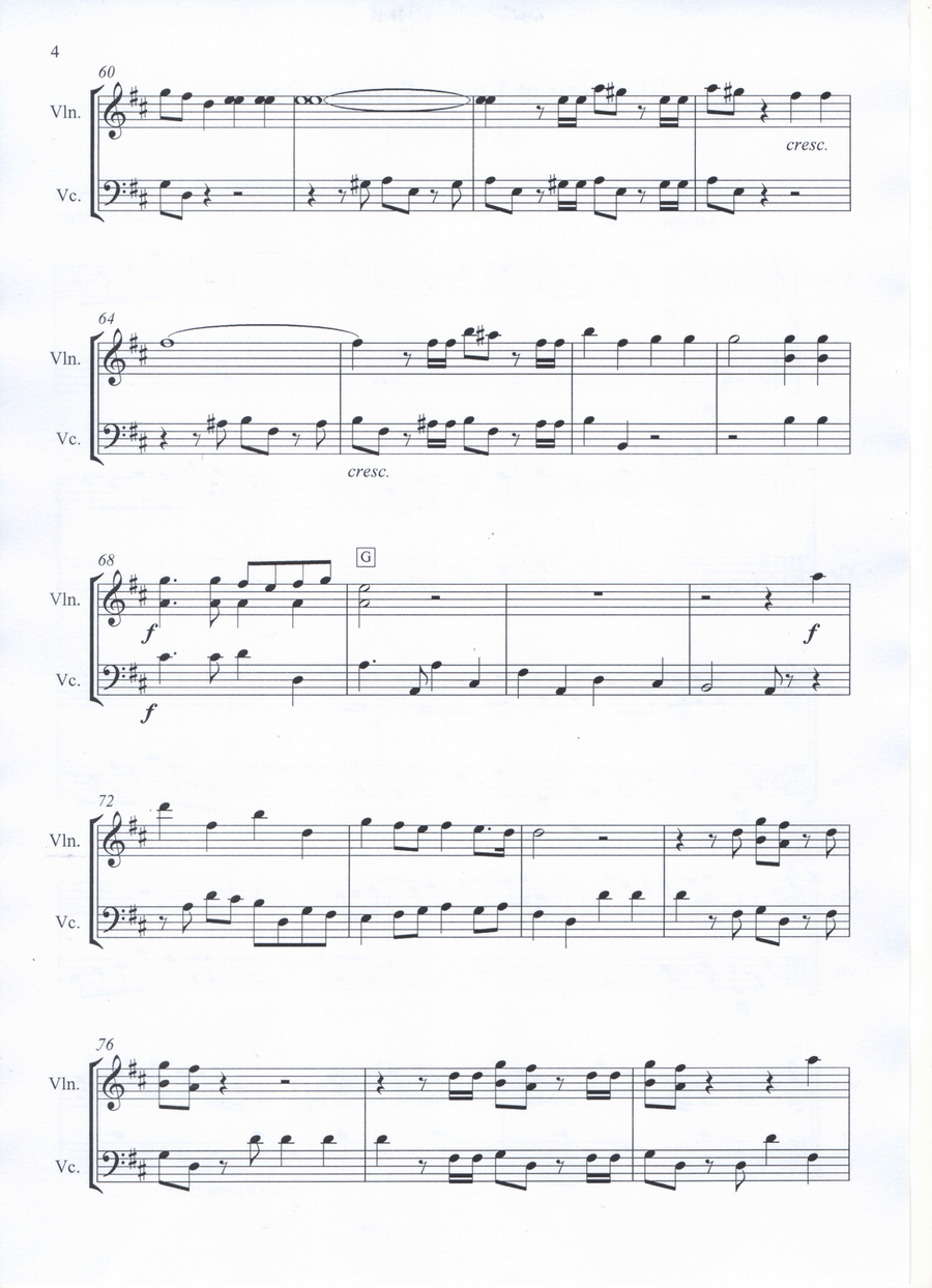 Hallelujah - G.F. Haendel - Violin & Cello Duo String Duet scores gallery preview page 4