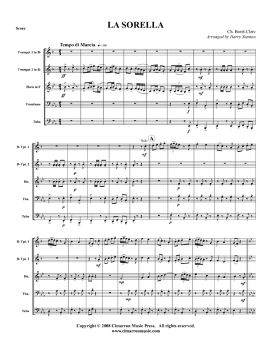 La Sorella La Sorella Brass Quintet scores gallery preview page 1