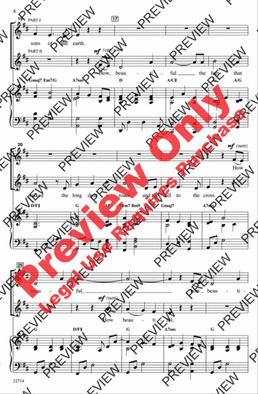 How Beautiful 2-Part scores gallery preview page 3