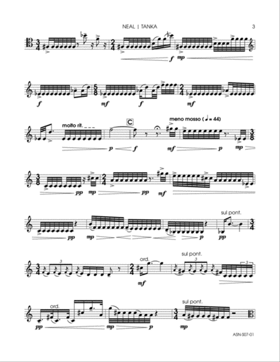 Tanka (cello version) Cello Solo scores gallery preview page 5
