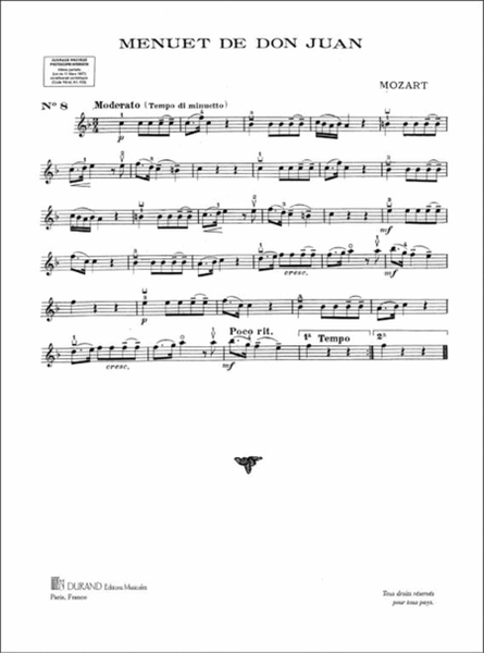 Menuet De Don Juan Pour Piano Et Violoncelle