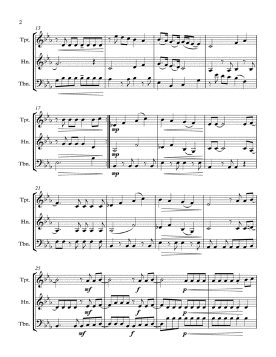 I Want To Hold Your Hand Brass Ensemble scores gallery preview page 2