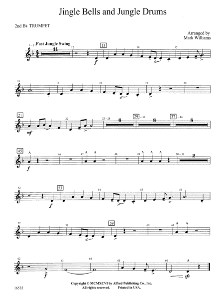 Jingle Bells and Jungle Drums: 2nd B-flat Trumpet