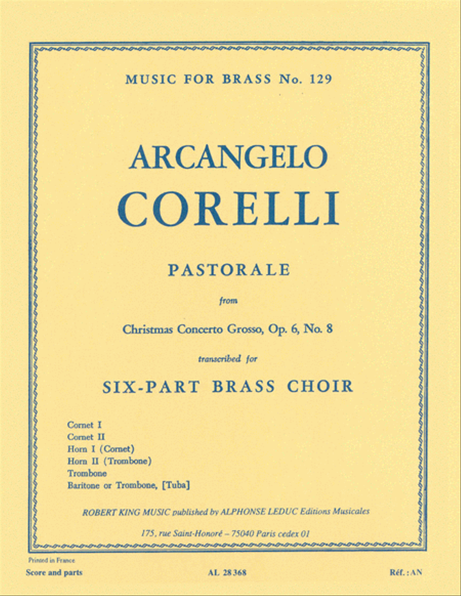 Pastorale De Noel (sextet-brass) School and Community scores gallery preview page 1