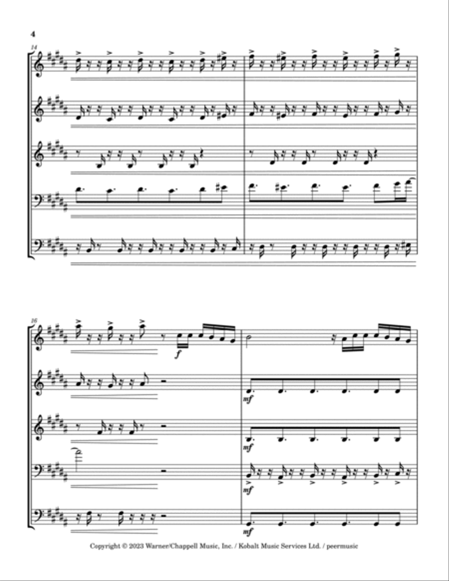 Tattoo Brass Quintet scores gallery preview page 4