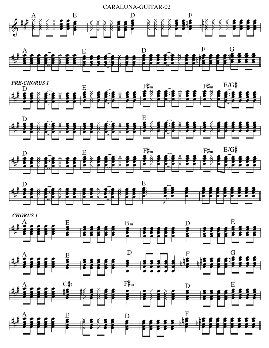 Caraluna Caraluna Guitar Solo scores gallery preview page 2