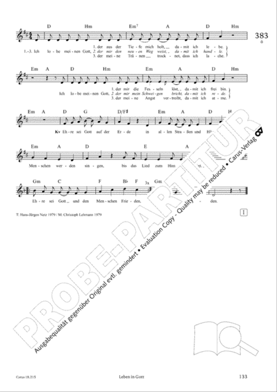 Gitarrenbuch zum Gotteslob Guitar scores gallery preview page 127